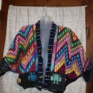 vintage Guatemalan artisan-made kimono-style jacket XL